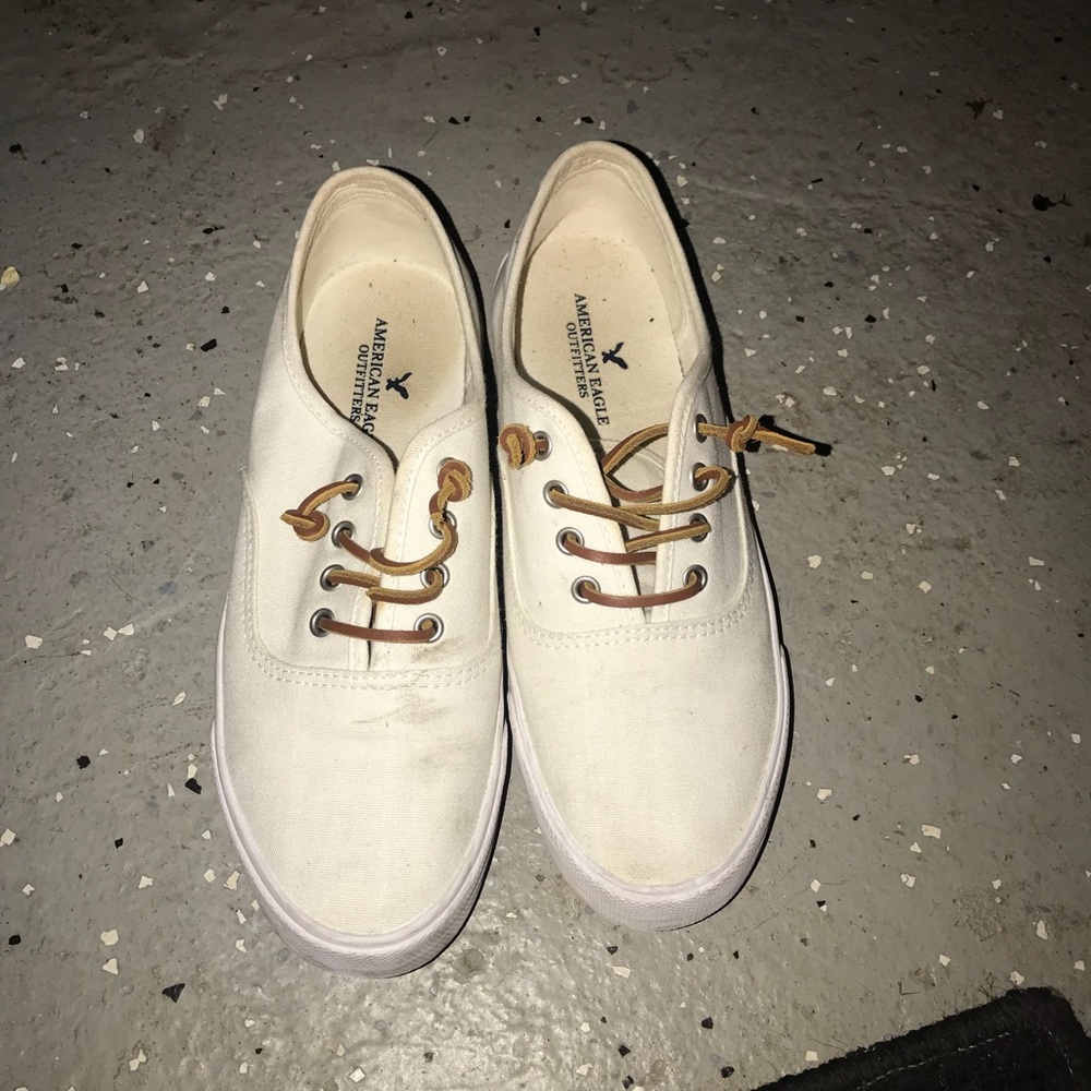 White canvas shoes